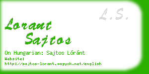 lorant sajtos business card