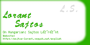 lorant sajtos business card